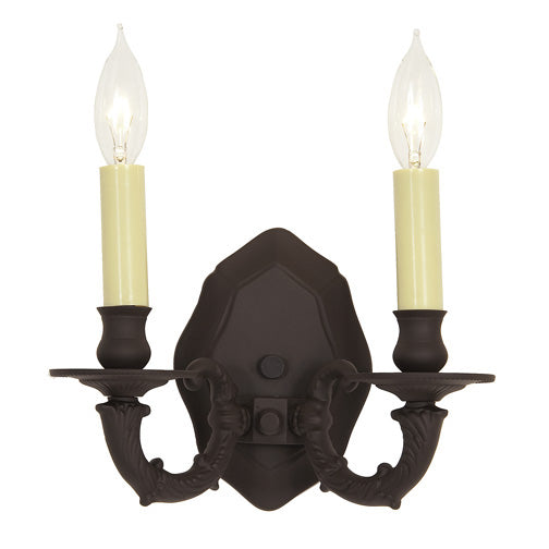 JVI Designs Traditional Brass 224-08 Wall Light - Oil Rubbed Bronze