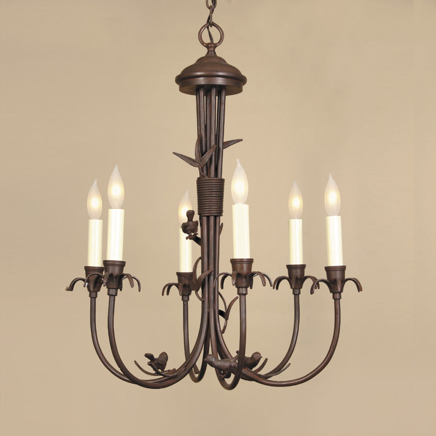 JVI Designs Bird 930-22 Chandelier Light - Rust