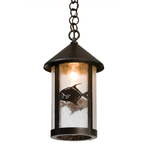 Meyda Tiffany Lighting 50119 Fulton One Light Pendant Outdoor Bronze / Dark