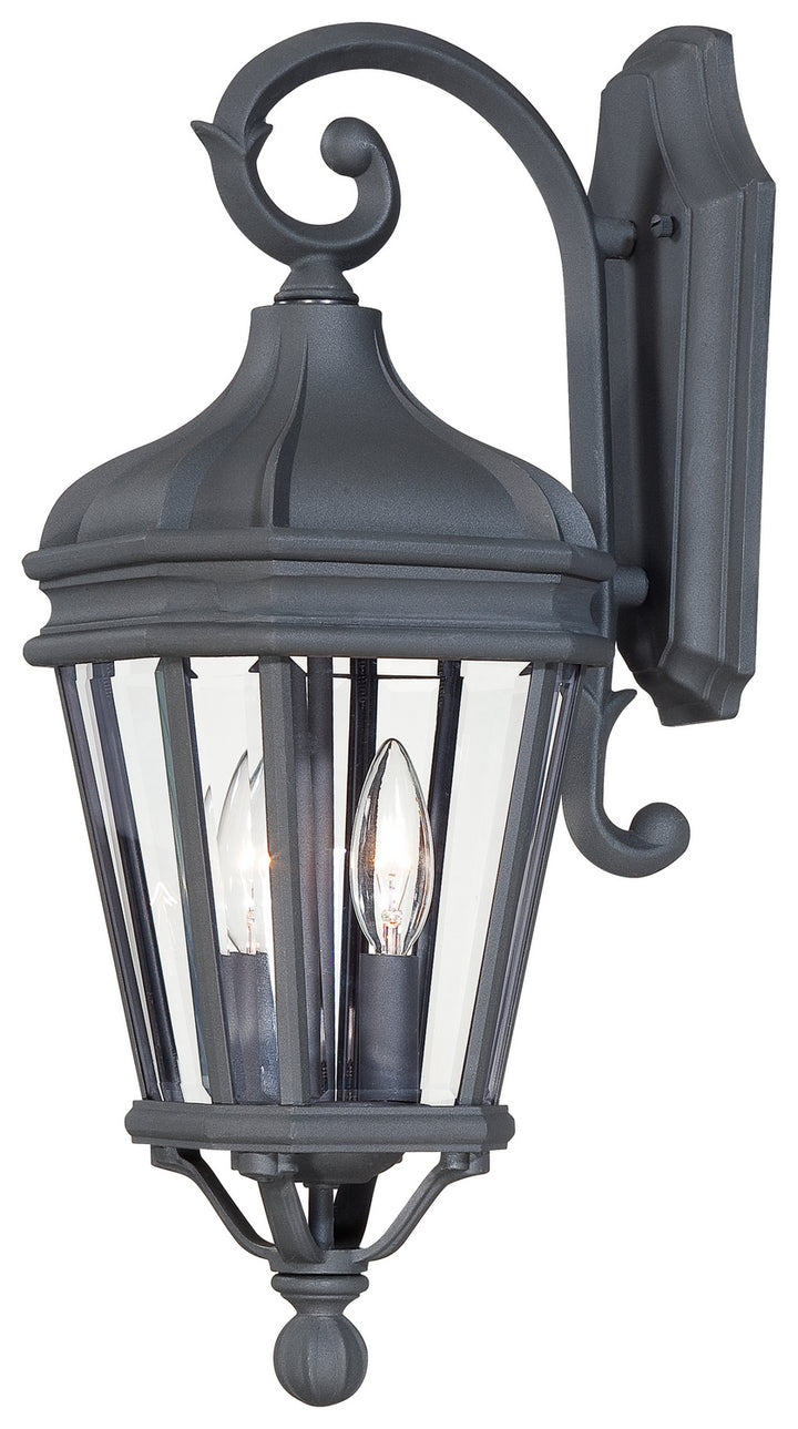 Minka-Lavery Lighting 8691-66 Harrison Two Light Wall Mount Outdoor Black