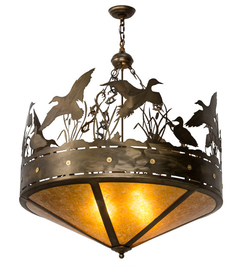 Meyda Tiffany Ducks In Flight 50139 Pendant Light - Antique Copper