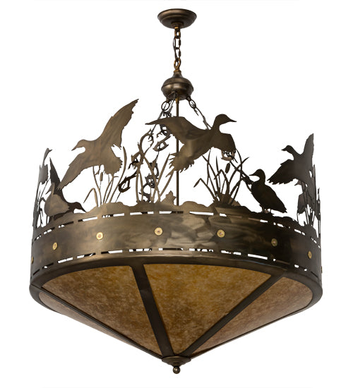 Meyda Tiffany Ducks In Flight 50139 Pendant Light - Antique Copper