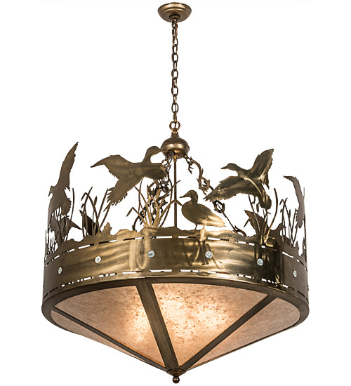 Meyda Tiffany Ducks In Flight 50145 Pendant Light - Antique Copper