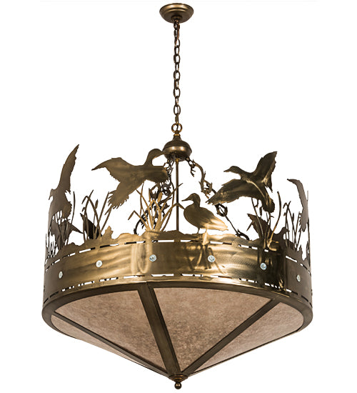 Meyda Tiffany Ducks In Flight 50145 Pendant Light - Antique Copper