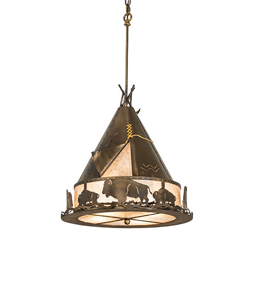 Meyda Tiffany Teepee 50150 Pendant Light - Antique Copper