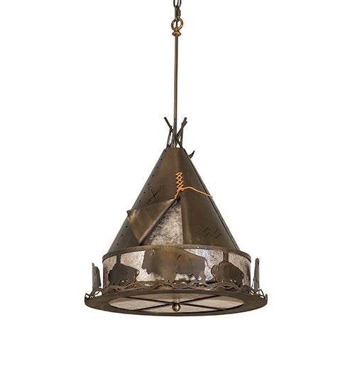 Meyda Tiffany Teepee 50150 Pendant Light - Antique Copper