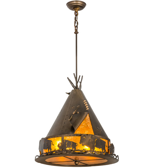 Meyda Tiffany Teepee 50156 Pendant Light - Antique Copper