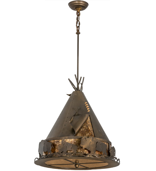 Meyda Tiffany Teepee 50156 Pendant Light - Antique Copper