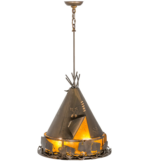 Meyda Tiffany Teepee 50156 Pendant Light - Antique Copper