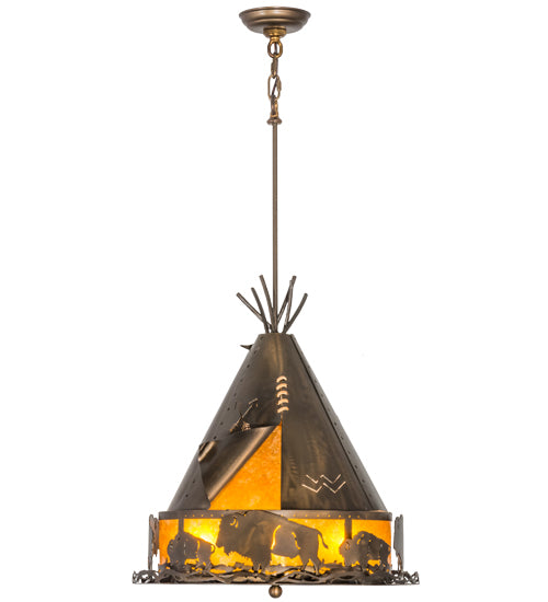 Meyda Tiffany Teepee 50156 Pendant Light - Antique Copper