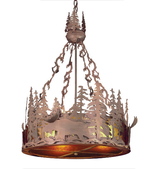 Meyda Tiffany Moose At Dusk 50173 Pendant Light - Rust