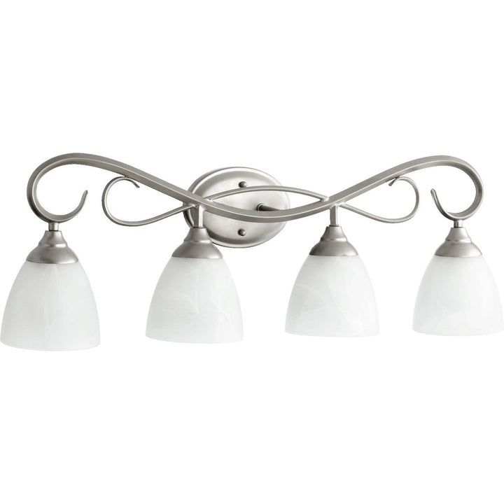 Quorum Powell 5108-4-64 Bath Vanity Light 32 in. wide - Classic Nickel