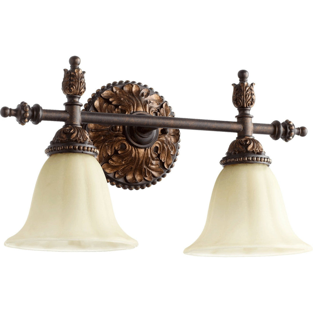 Quorum Rio Salado 5157-2-44 Bath Vanity Light 18 in. wide - Toasted Sienna With Mystic Silver