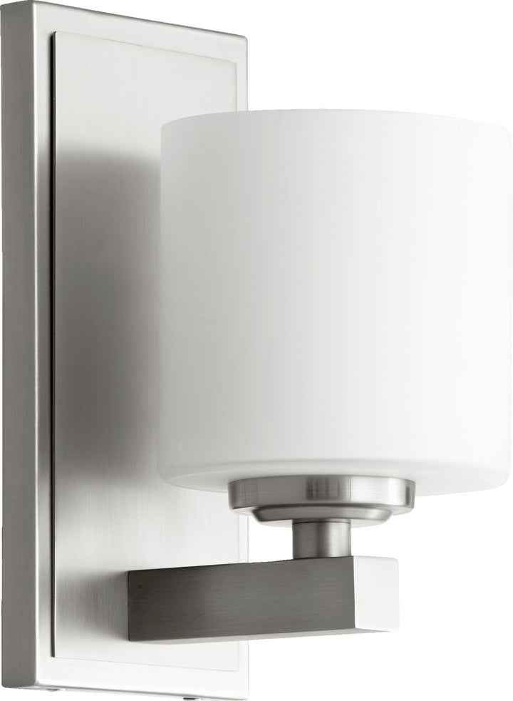 Quorum 5669 Cylinder Series 5669-1-65 Wall Sconce Light - Satin Nickel