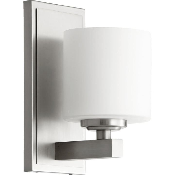 Quorum 5669 Cylinder Series 5669-1-65 Wall Sconce Light - Satin Nickel