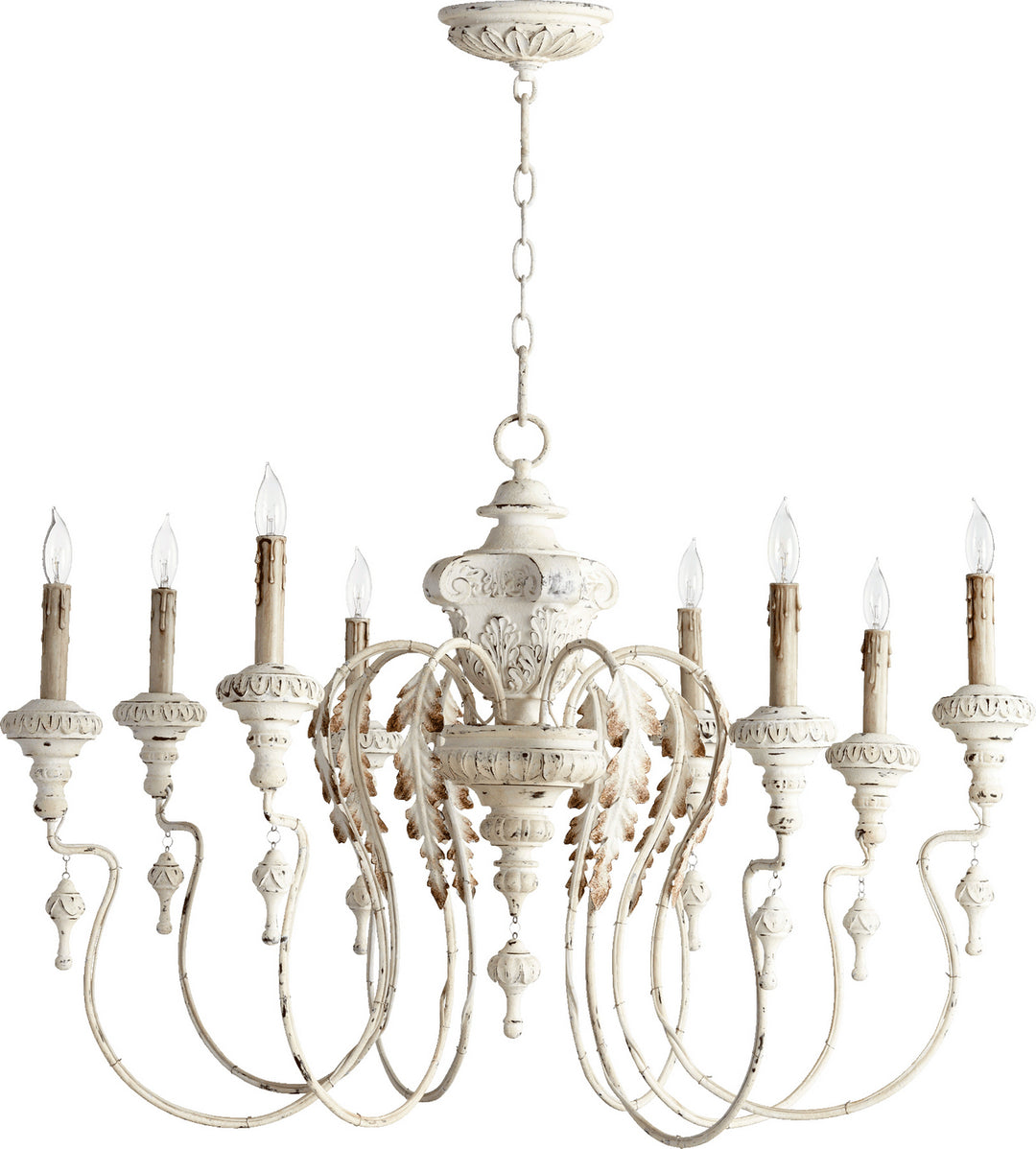 Quorum Salento 6006-8-70 Chandelier Light - Persian White