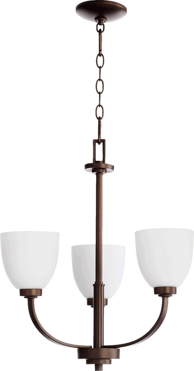 Quorum Reyes 6060-3-86 Chandelier Light - Oiled Bronze