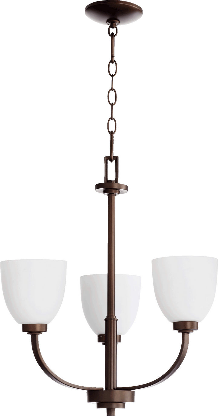 Quorum Reyes 6060-3-86 Chandelier Light - Oiled Bronze