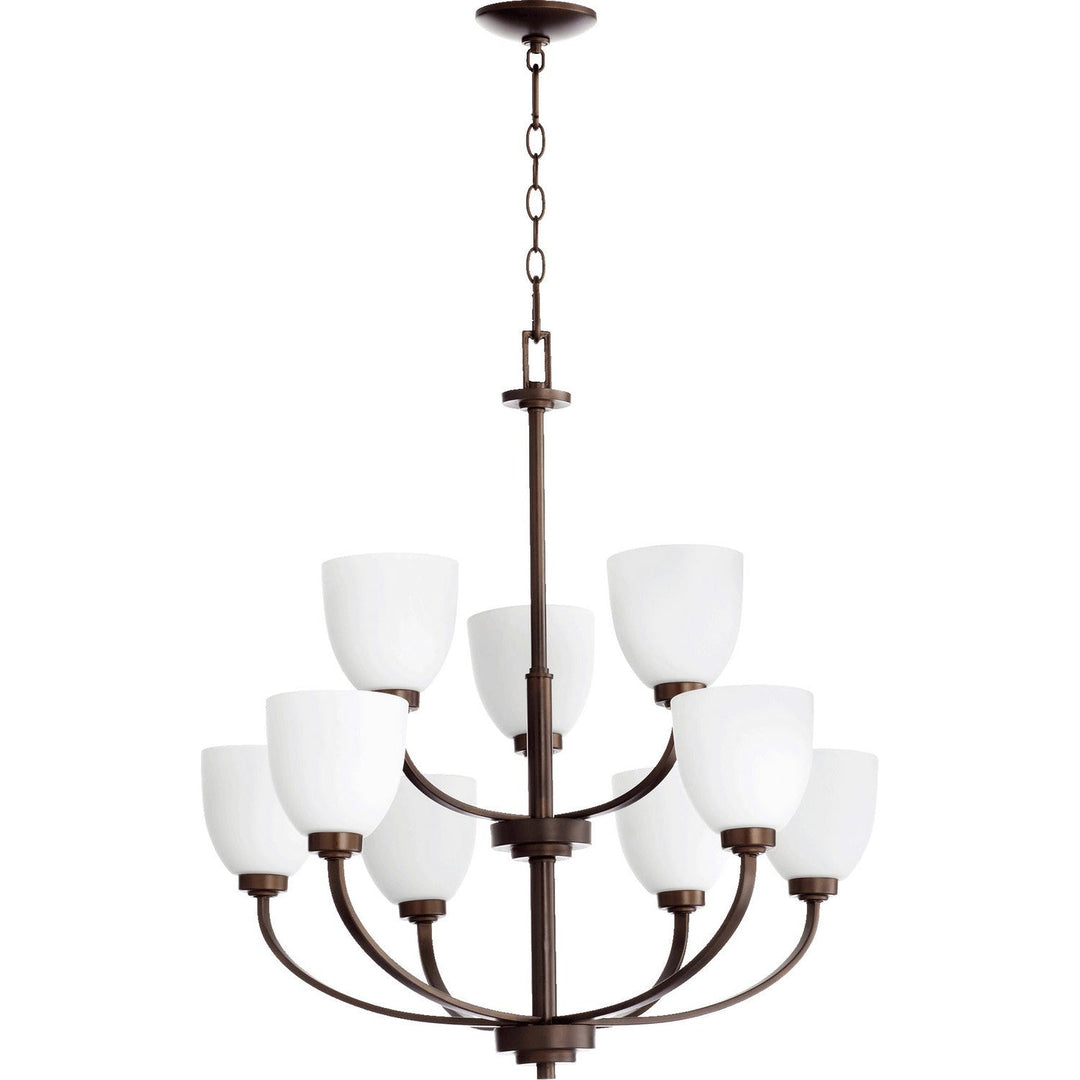 Quorum Reyes 6060-9-86 Chandelier Light - Oiled Bronze
