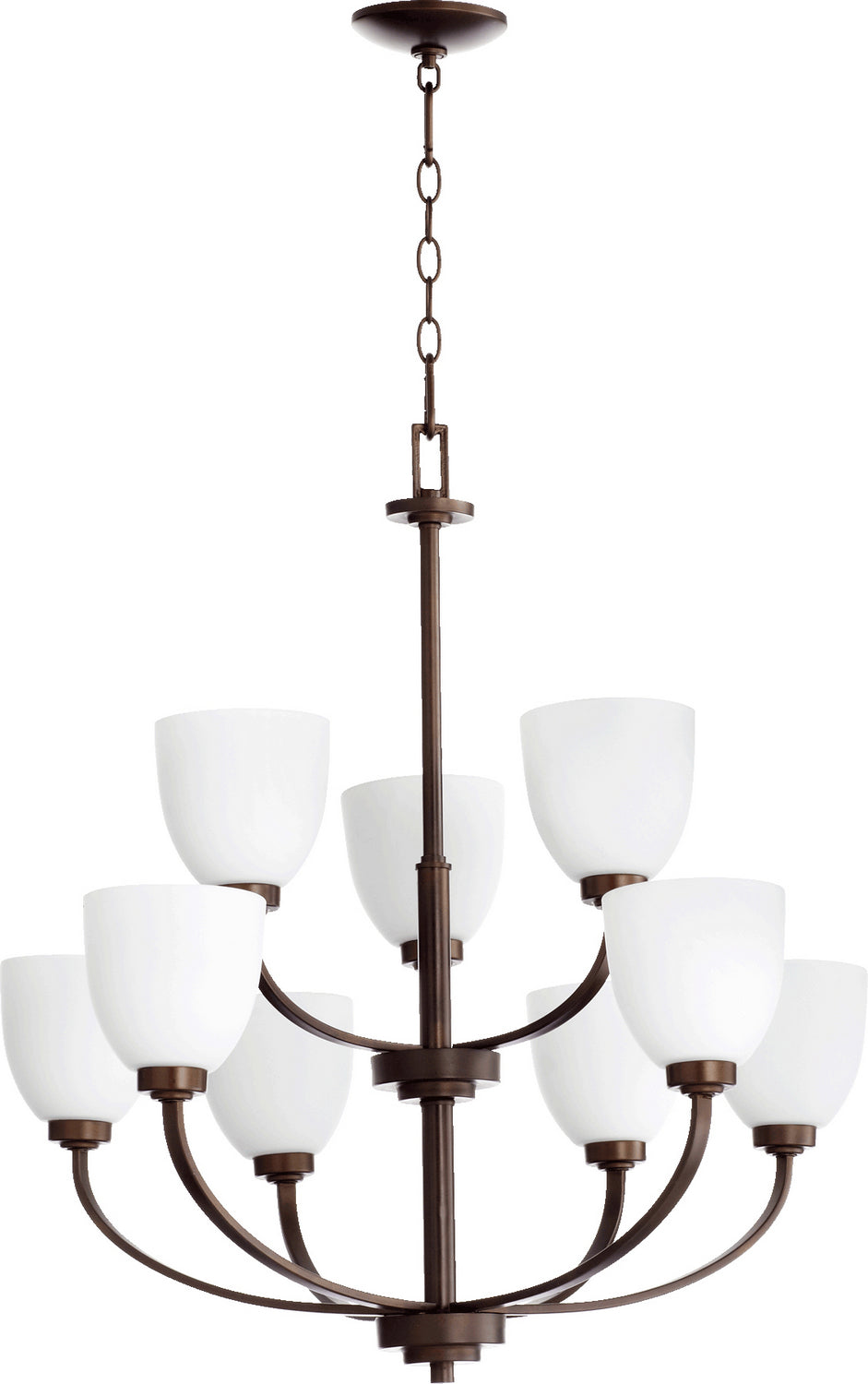 Quorum Reyes 6060-9-86 Chandelier Light - Oiled Bronze