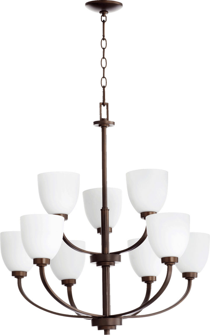 Quorum Reyes 6060-9-86 Chandelier Light - Oiled Bronze