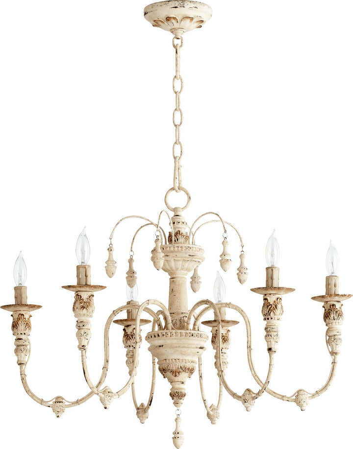 Quorum Salento 6316-6-70 Chandelier Light - Persian White