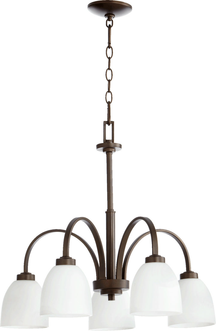 Quorum Reyes 6360-5-86 Chandelier Light - Oiled Bronze