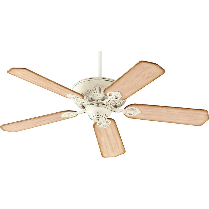 Quorum Chateaux 78525-70 Ceiling Fan 52 in. - Persian White, Distressed Weathered Pine