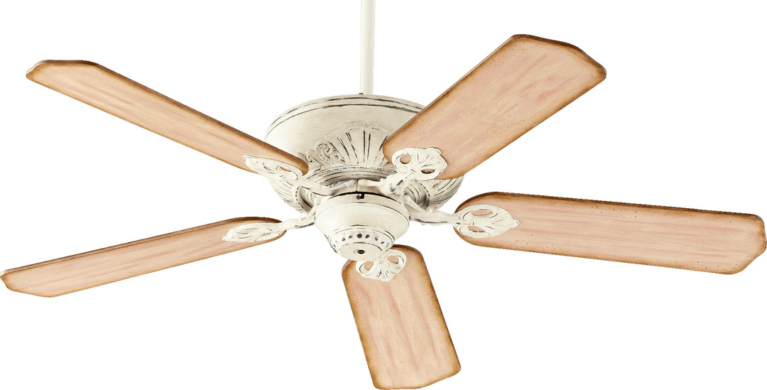 Quorum Chateaux 78525-70 Ceiling Fan 52 in. - Persian White, Distressed Weathered Pine