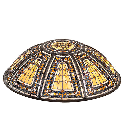 Meyda Tiffany Lighting 50248 Fleur-De-Lis Shade Lamp Shade Multicolored