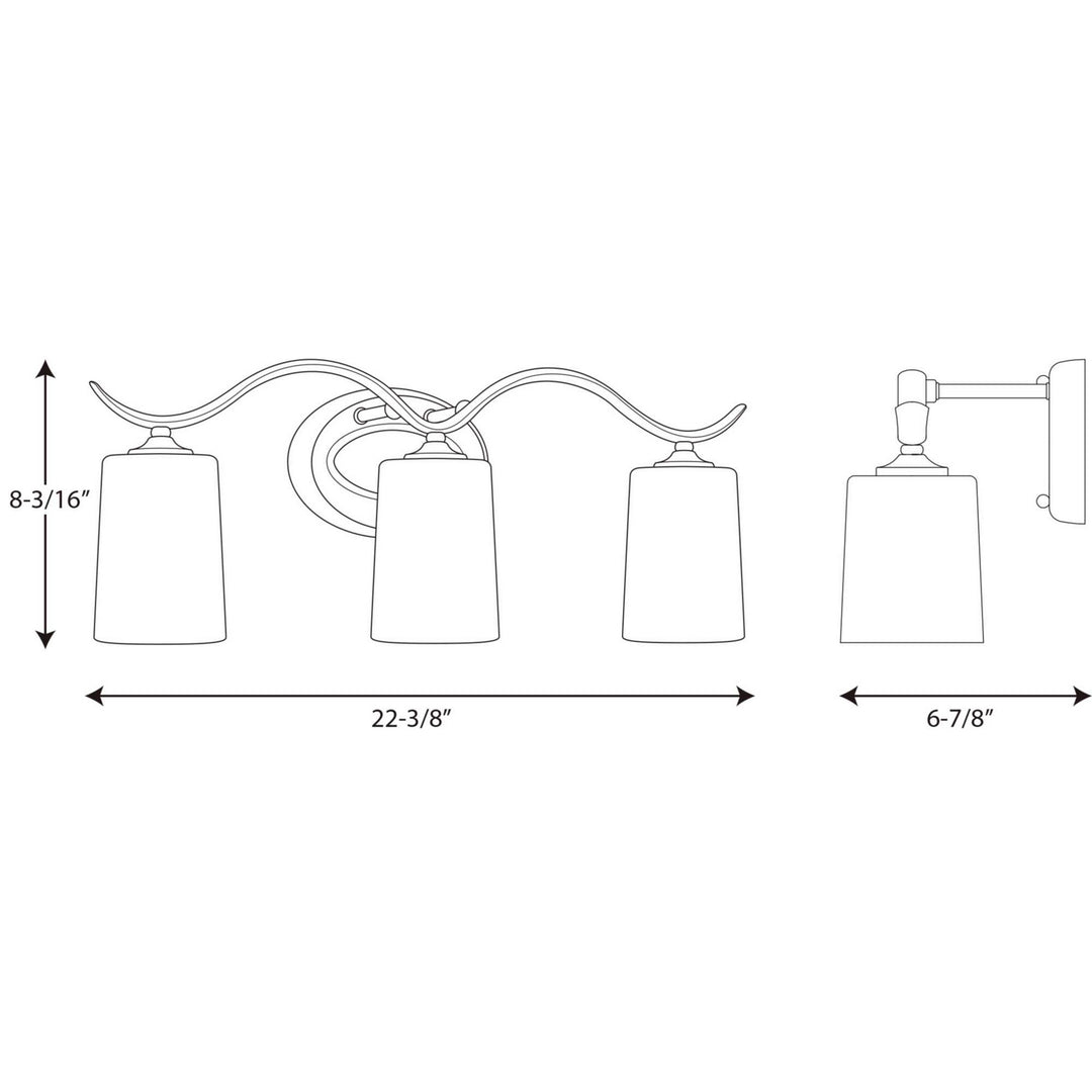 Progress Inspire P2020-15 Bath Vanity Light 23 in. wide - Polished Chrome