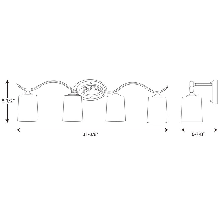 Progress Inspire P2021-15 Bath Vanity Light 32 in. wide - Polished Chrome