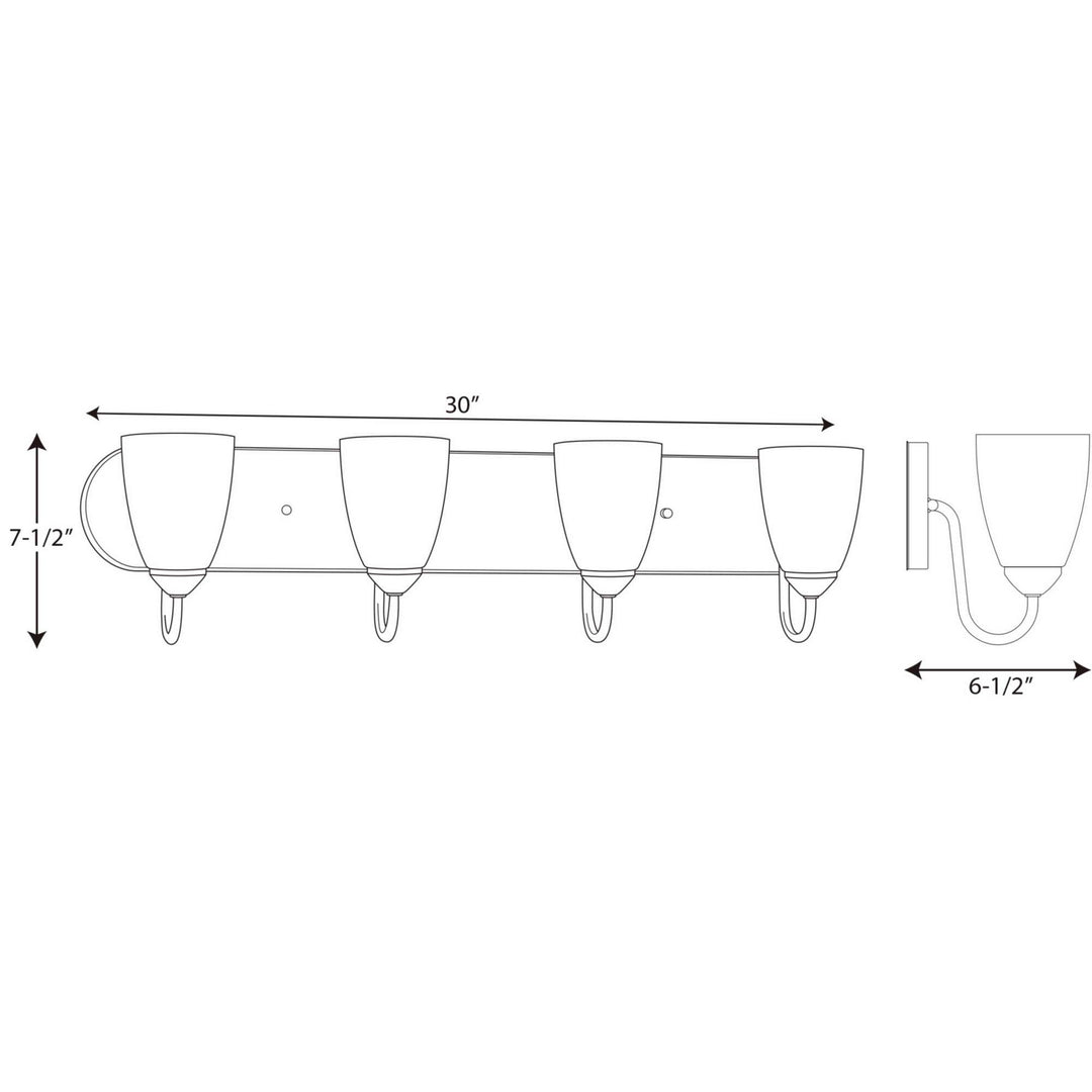 Progress Gather P2709-15 Bath Vanity Light 30 in. wide - Polished Chrome