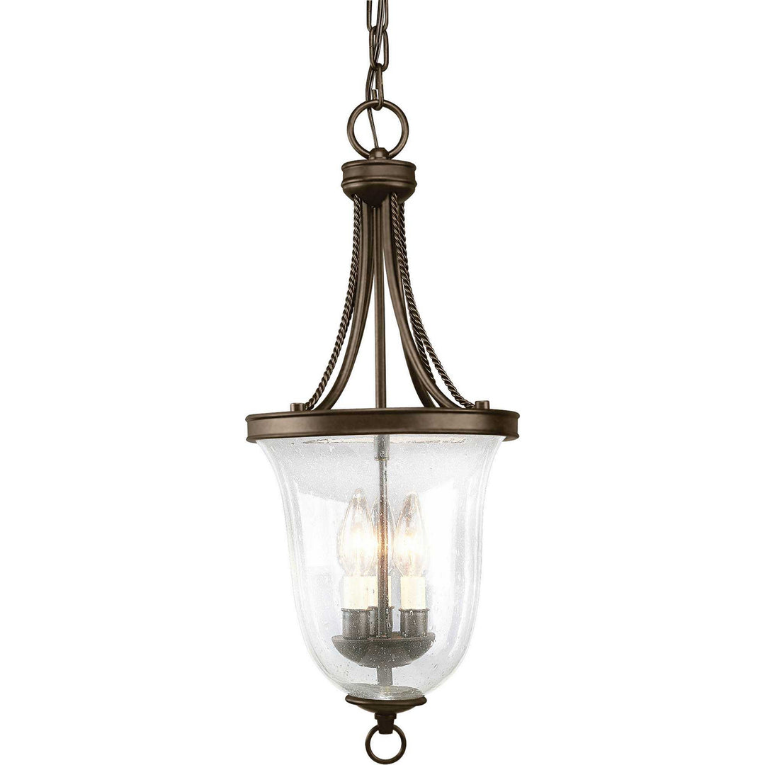 Progress Seeded Glass P3753-20 Pendant Light - Antique Bronze