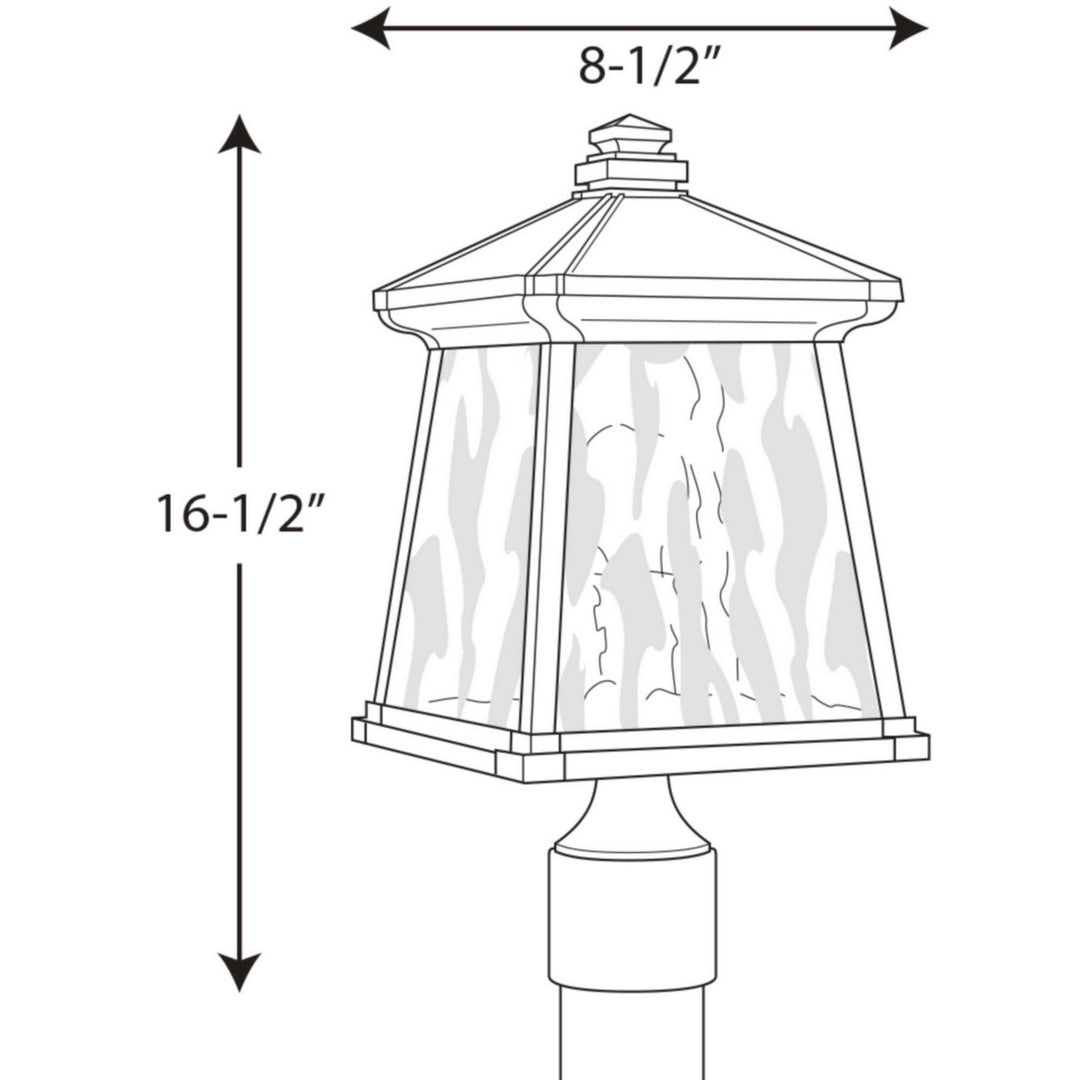 Progress Lighting P5459-31 Mac One Light Post Lantern Outdoor Black