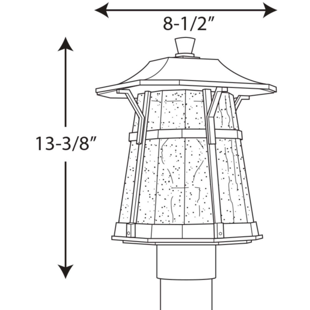 Progress Lighting P5479-84 Derby One Light Post Lantern Outdoor Bronze / Dark