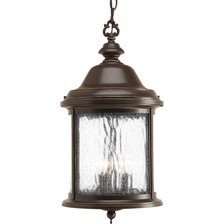 Progress Lighting P5550-20 Ashmore Three Light Hanging Lantern Outdoor Bronze / Dark