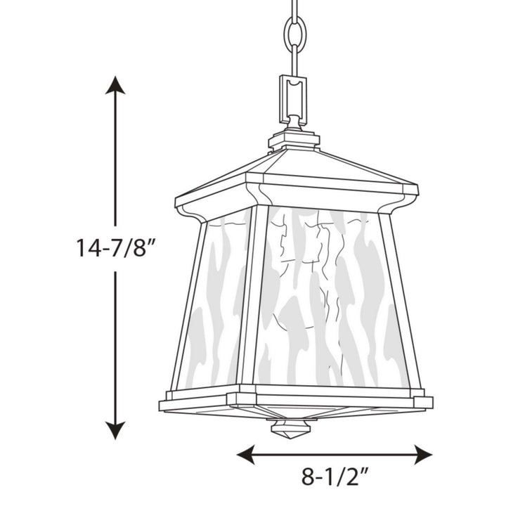 Progress Lighting P5559-31 Mac One Light Hanging Lantern Outdoor Black