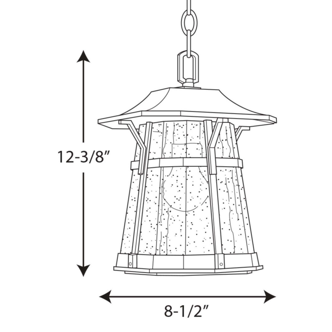 Progress Lighting P5579-84 Derby One Light Hanging Lantern Outdoor Bronze / Dark