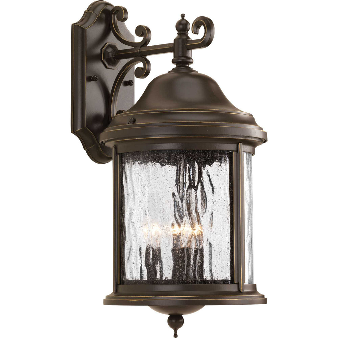 Progress Lighting P5650-20 Ashmore Three Light Large Wall Lantern Outdoor Bronze / Dark