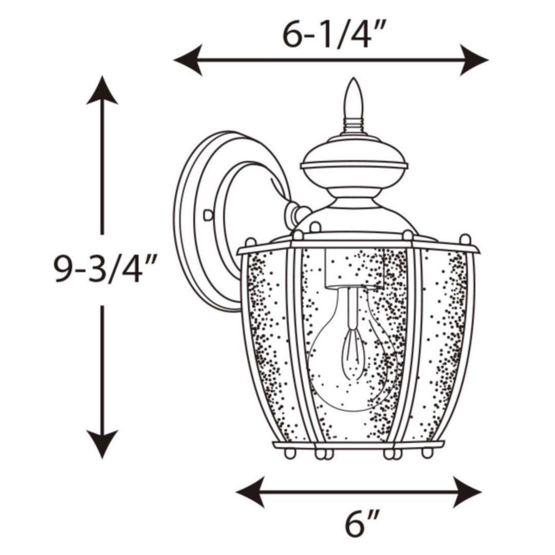 Progress Lighting P5762-31 Roman Coach One Light Wall Lantern Outdoor Black