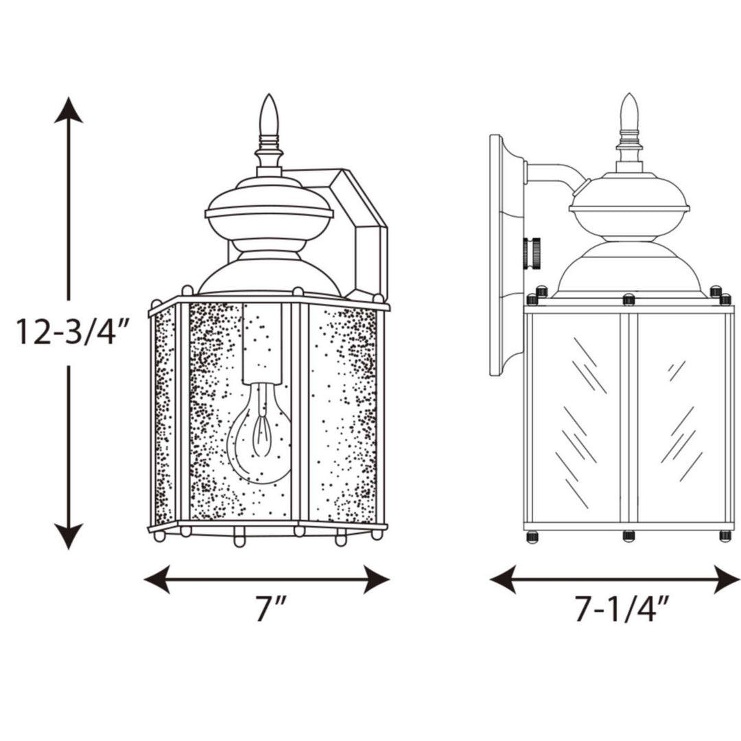 Progress Lighting P5777-20 Roman Coach One Light Wall Lantern Outdoor Bronze / Dark