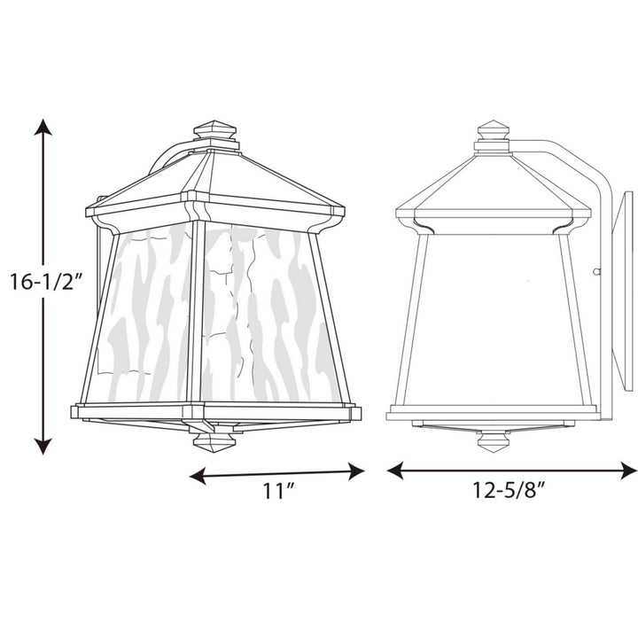 Progress Lighting P5999-31 Mac One Light Wall Lantern Outdoor Black