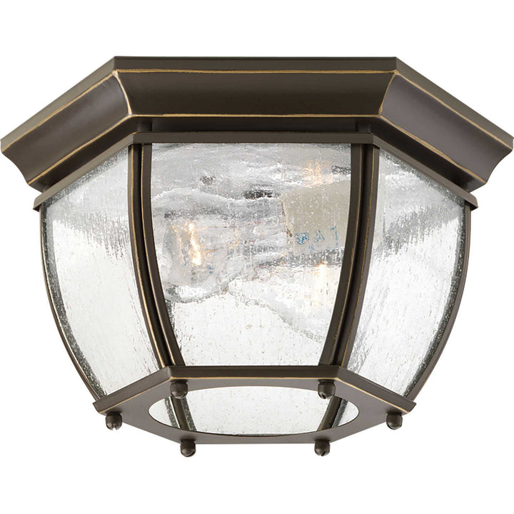 Progress Lighting P6019-20 Roman Coach Two Light Flush Mount Outdoor Bronze / Dark