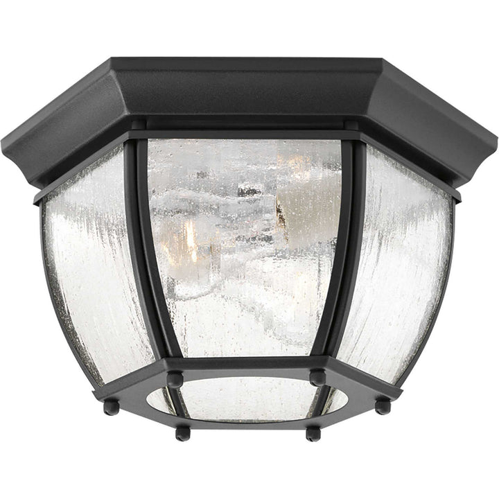 Progress Lighting P6019-31 Roman Coach Two Light Flush Mount Outdoor Black