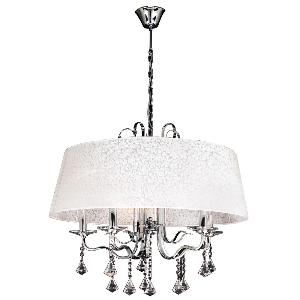 PLC Lily 34128 PC Chandelier Light - Polished Chrome