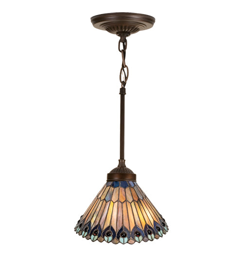 Meyda Tiffany Tiffany Jeweled Peacock 50399 Pendant Light - Green/Blue Purple/Blue Purple/Blue Purple