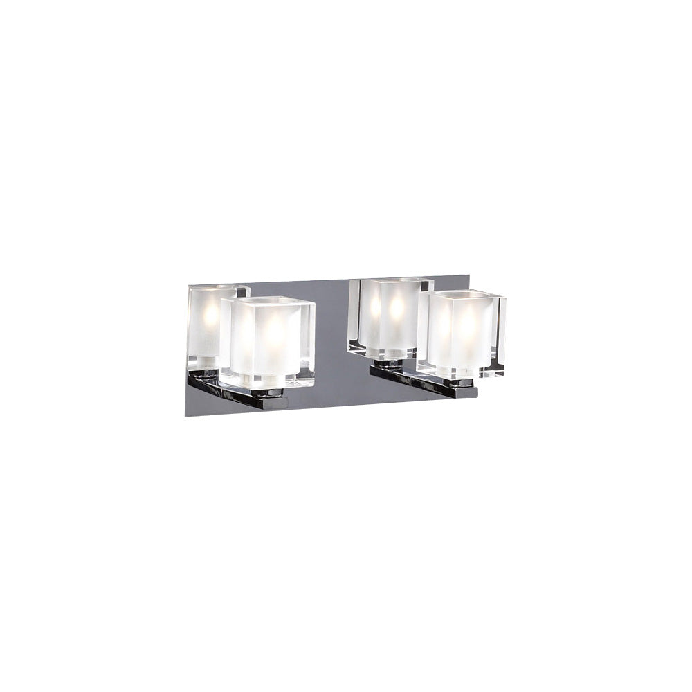 PLC Glacier 3482 PC Bath Vanity Light 12 in. wide - Polished Chrome