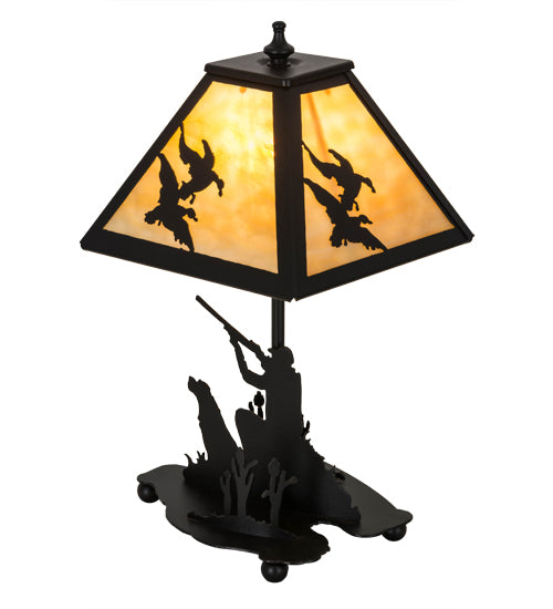 Meyda Tiffany Lighting 50400 Duck Hunter One Light Accent Lamp Lamp Black