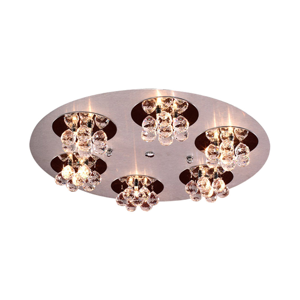 PLC Bolero 72135 AL/PC Ceiling Light - Aluminum w. Chrome accent